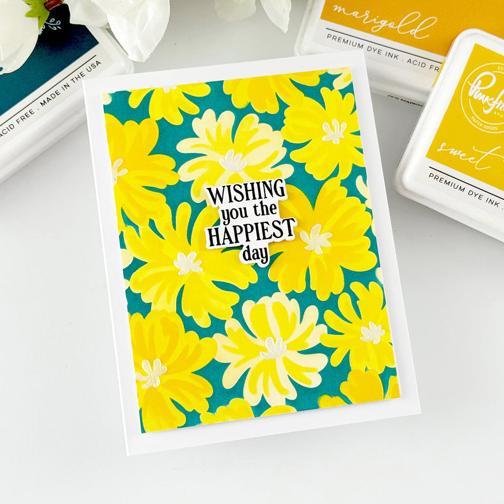 Pinkfresh Studio Heartfelt Chapters Dies 310125 Wishing You The Happiest Day Card