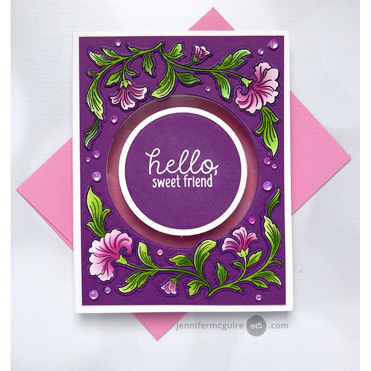 Pinkfresh Studio Heat-Resistant Acetate Sheets pf189es Hello Sweet Friend Card | color-code:ALT08