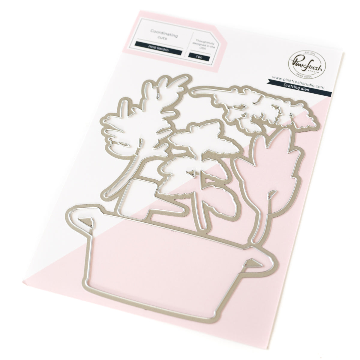 Pinkfresh Studio Herb Garden Stamps Dies And Stencils Bundle 263824