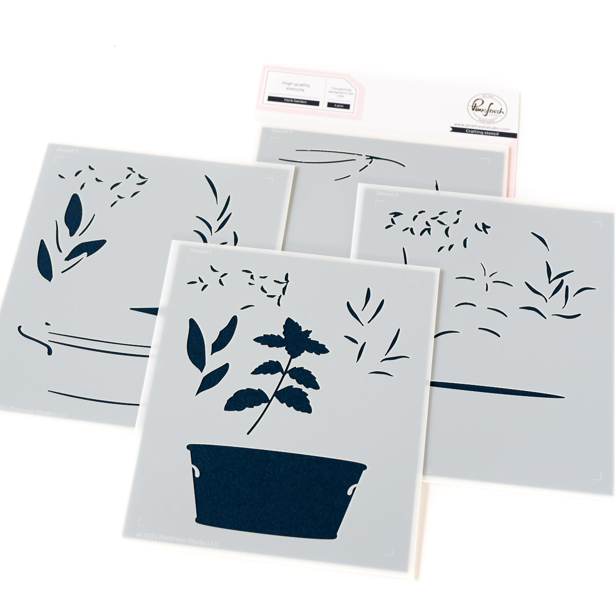 Pinkfresh Studio Herb Garden Stencils 263924