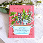 Pinkfresh Studio Herb Garden Stencils 263924 Saying Hello Card | color-code:ALT02