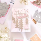 Pinkfresh Studio Holiday Express Cling Stamp 290725 Warm Holiday Wishes Card