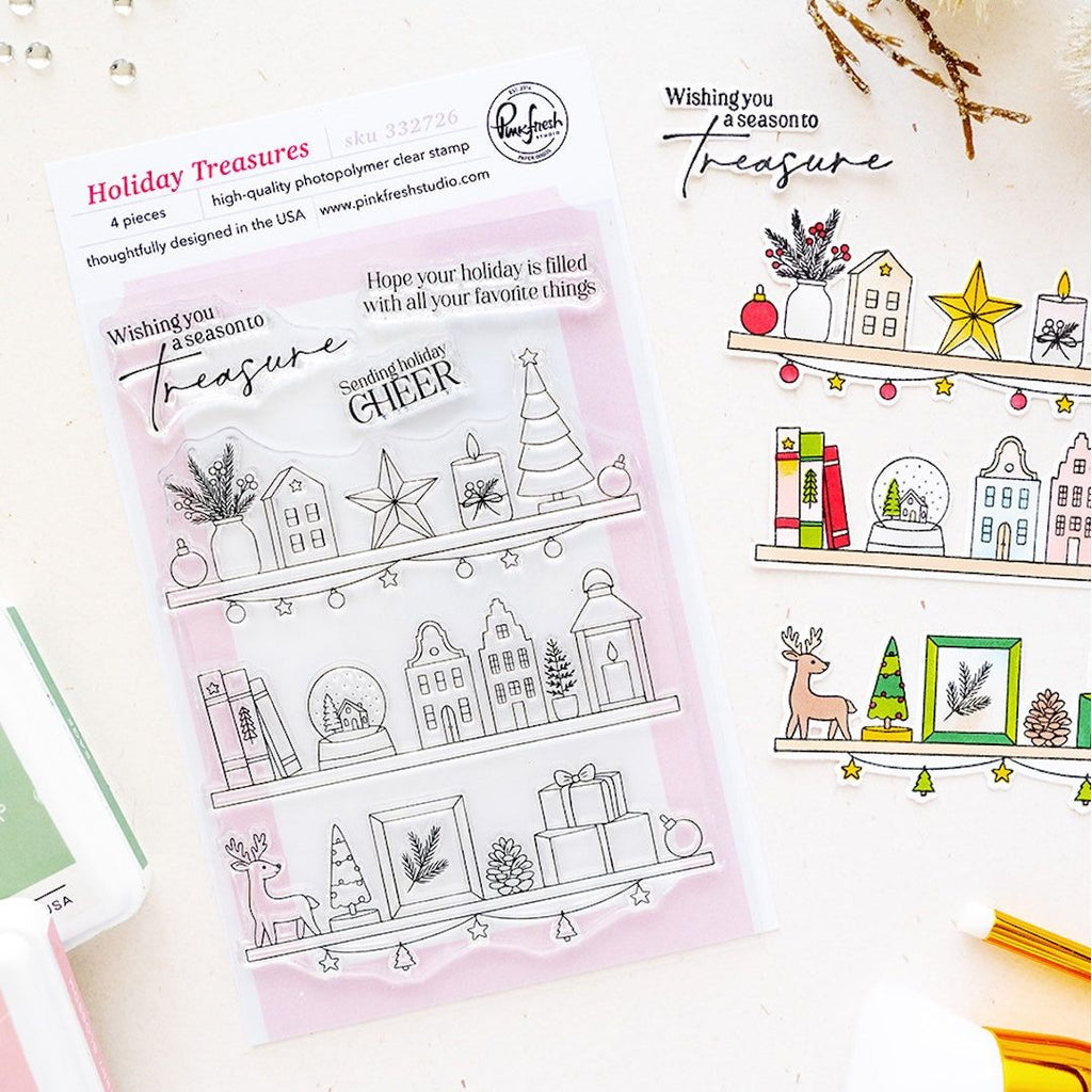 Pinkfresh Studio Holiday Treasures Clear Stamps 332726