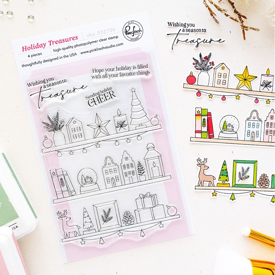 Pinkfresh Studio Holiday Treasures Clear Stamps 332726