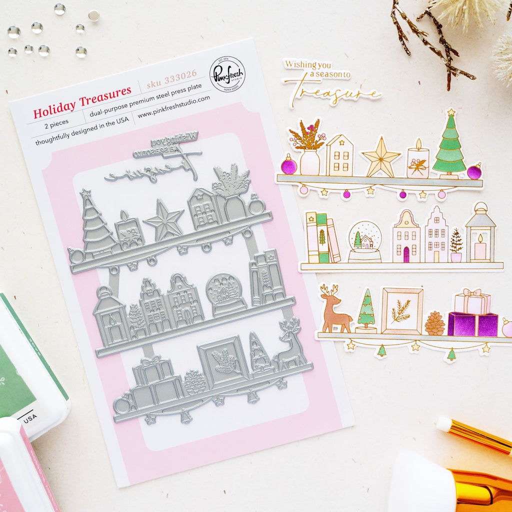 Pinkfresh Studio Holiday Treasures Press Plates 333026