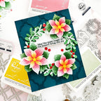 Pinkfresh Studio Interlaced Quatrefoil Die 260124 Christmas Season Card