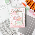 Pinkfresh Studio Jar Of Wishes Dies And Stencils Bundle Cuddle Day Card