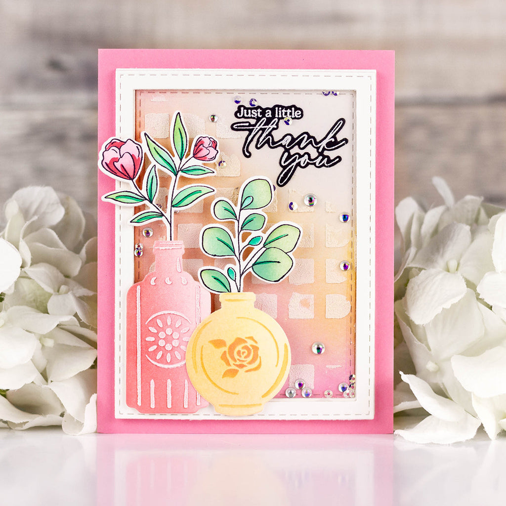 Pinkfresh Studio Keepsakes Of The Heart Clear Stamps 274125 Just A Little Thank You Card
