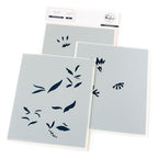 Pinkfresh Studio Kindness In Bloom Stamps Die Stencils And Press Plate Bundle Stenciling Set