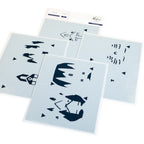 Pinkfresh Studio Lantern Landscapes Snowy Cottage Stencils 292625