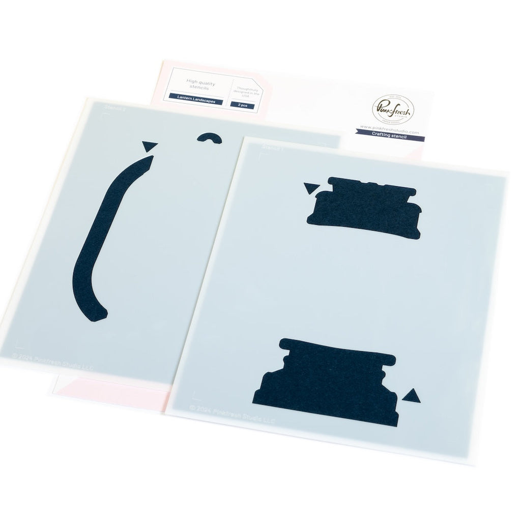 Pinkfresh Studio Lantern Landscapes Stencils 275125