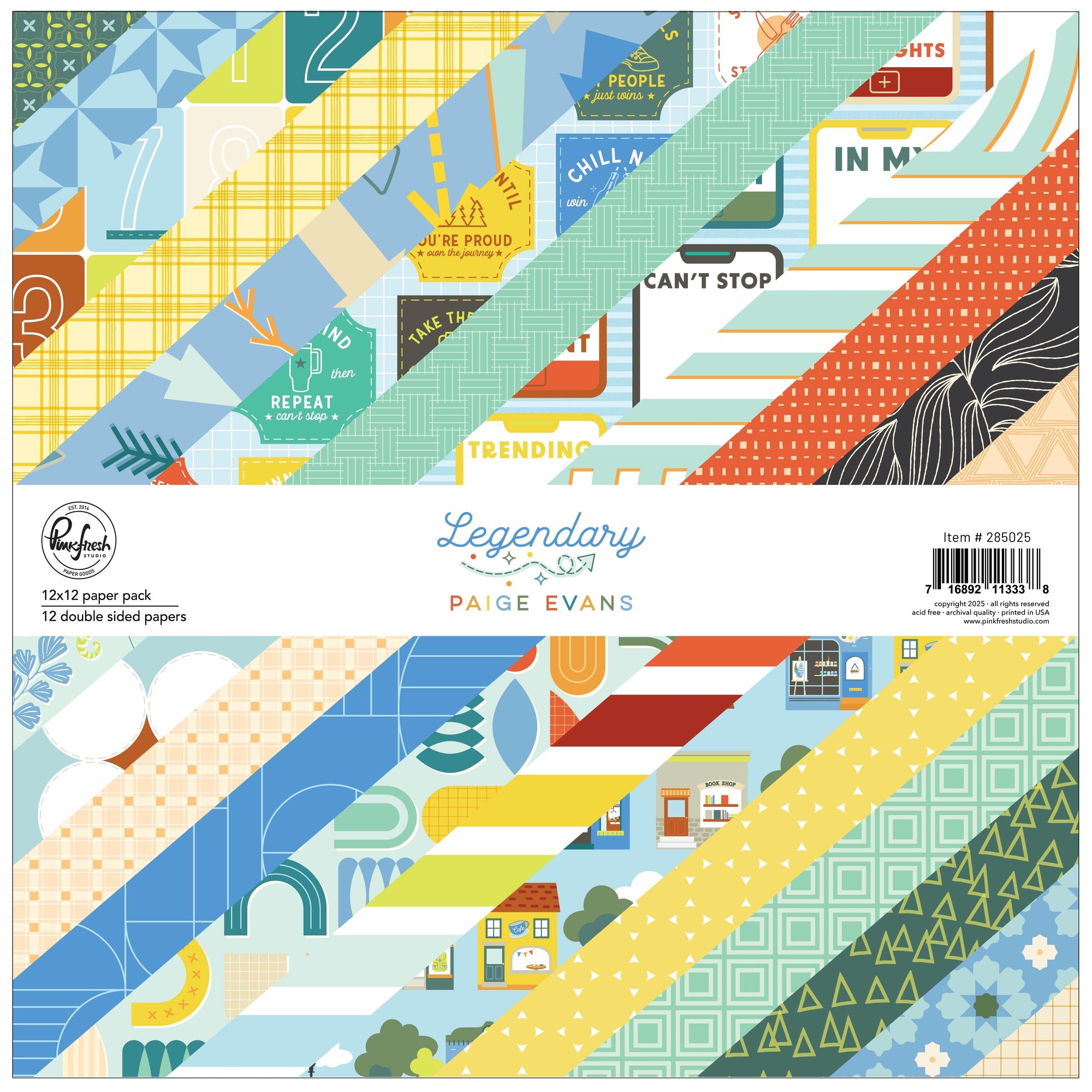 Pinkfresh Studio Legendary 12 x 12 Paper Pack 285025