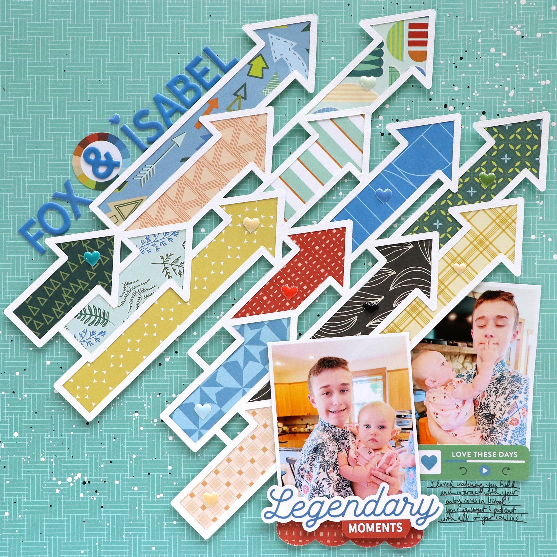Pinkfresh Studio Legendary 12 x 12 Paper Pack 285025 Baby Layout