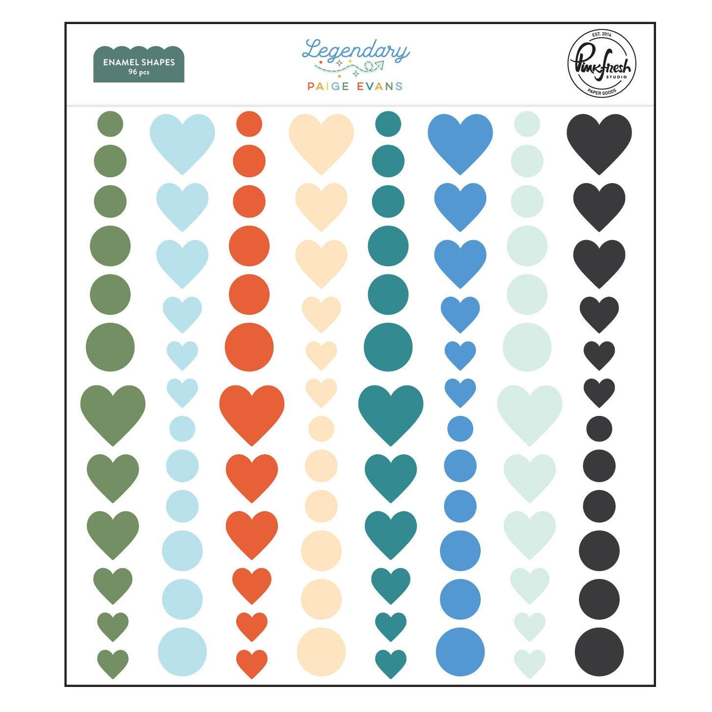 Pinkfresh Studio Legendary Enamel Shapes 287225