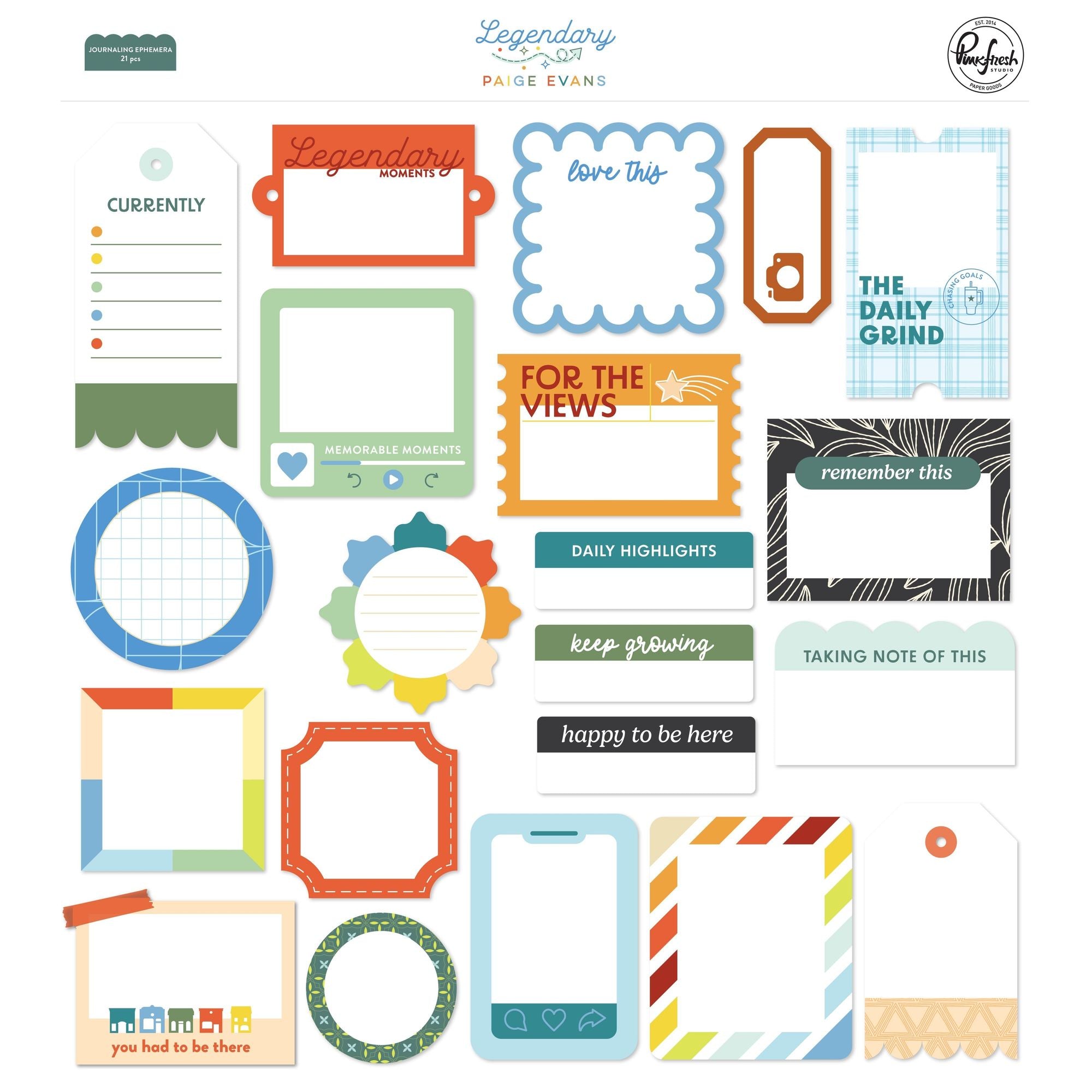 Pinkfresh Studio Legendary Journaling Ephemera 286825