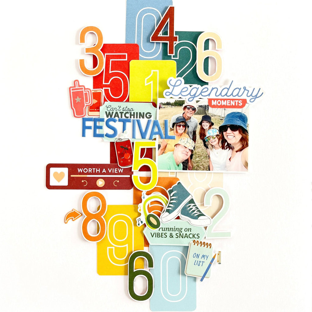 Pinkfresh Studio Legendary Puffy Stickers 286425 Festival Layout