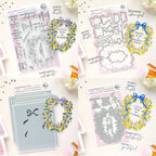 Pinkfresh Studio Lemon Blossom Crest Clear Stamps Dies Stencils And Press Plates Bundle