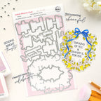 Pinkfresh Studio Lemon Blossom Crest Clear Stamps Dies Stencils And Press Plates Bundle 321326 Dies Set
