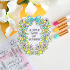 Pinkfresh Studio Lemon Blossom Crest Dies 321326 Little Note Of Sunshine Card