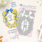 Pinkfresh Studio Lemon Blossom Crest Press Plates 321526 Positive Sentiments