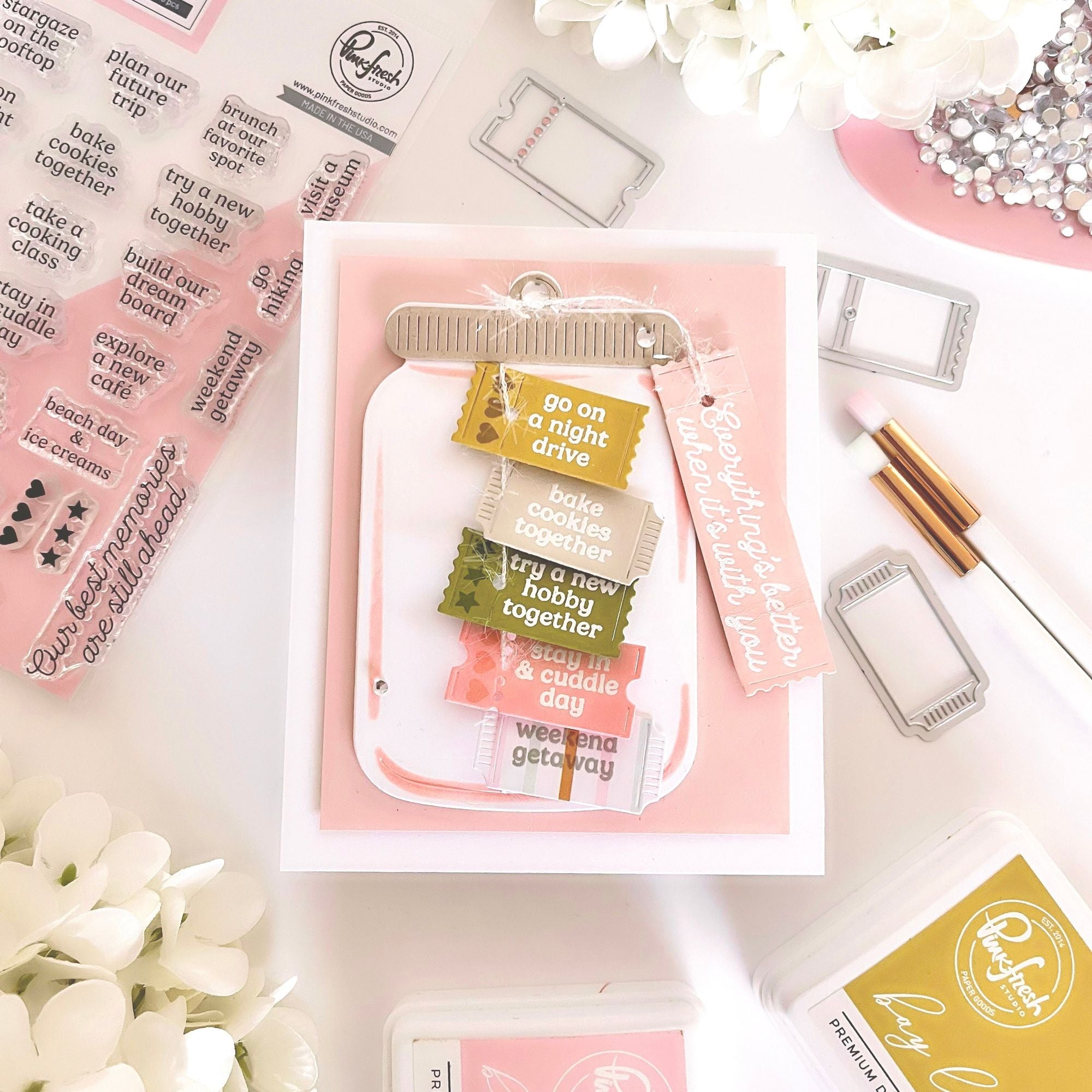Pinkfresh Studio Little Things With You Clear Stamps 310225 Everything Is Better When It's With You