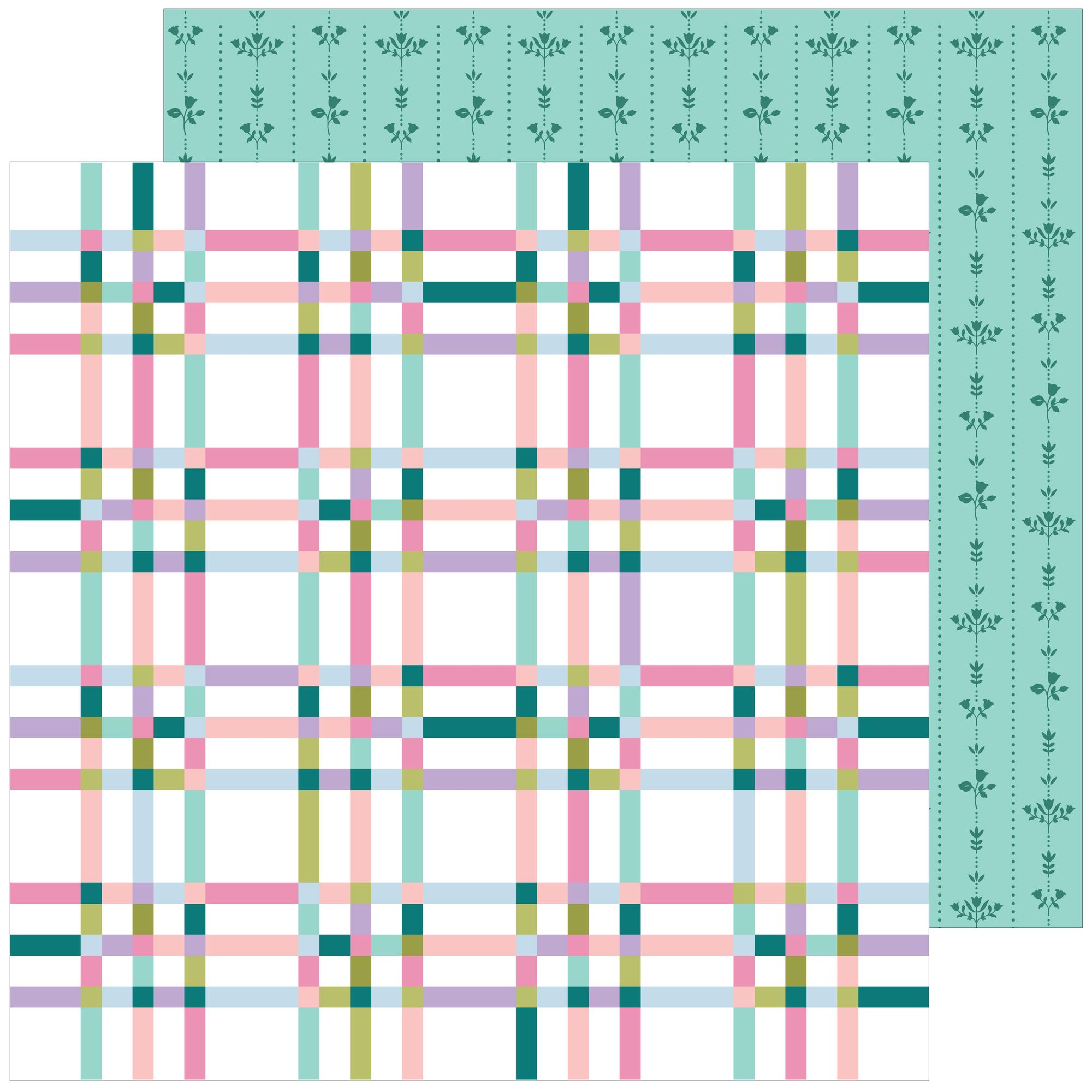 Pinkfresh Studio Lovely Lane 12 x 12 Paper Pack 280225 Be Here Now