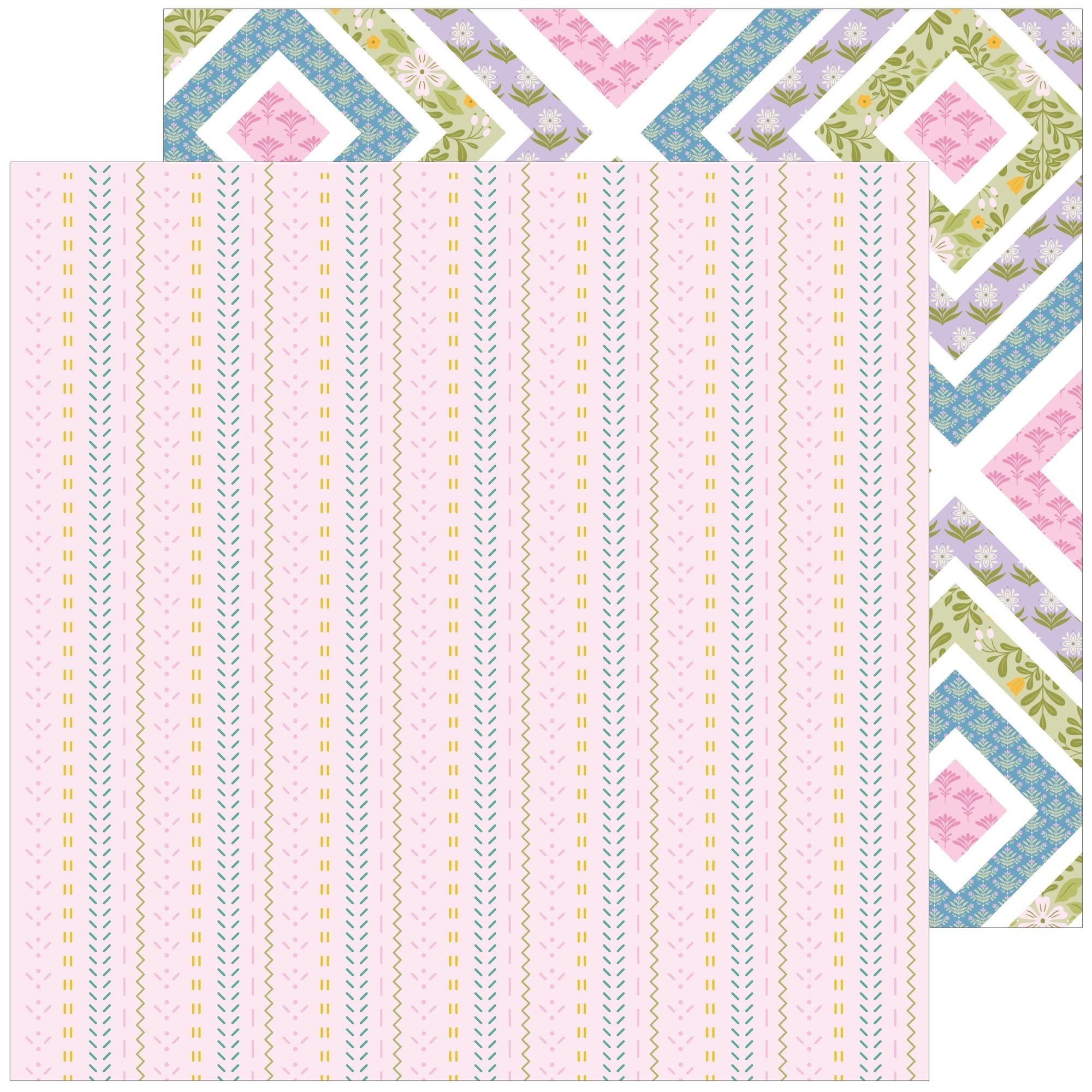 Pinkfresh Studio Lovely Lane 12 x 12 Paper Pack 280225 Beautiful Journey
