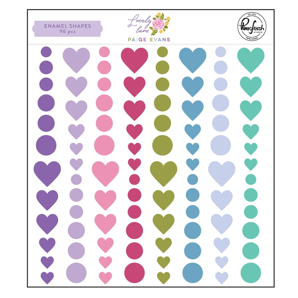 Pinkfresh Studio Lovely Lane Enamel Shapes 282325