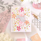 Pinkfresh Studio Lush Elegance Clear Stamps 307225 Debby Thank you for lifting me up card
