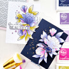 Pinkfresh Studio Magnificent Magnolia Clear Stamps 265725 Floral Encouragement Cards
