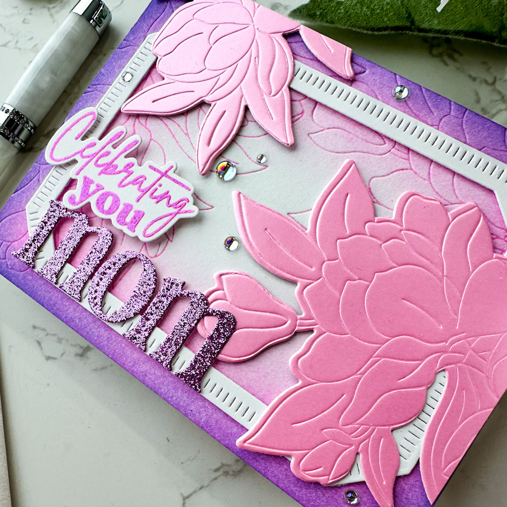 Pinkfresh Studio Magnificent Magnolia Press Plates 266025 Mother’s Day Card | color-code:ALT01