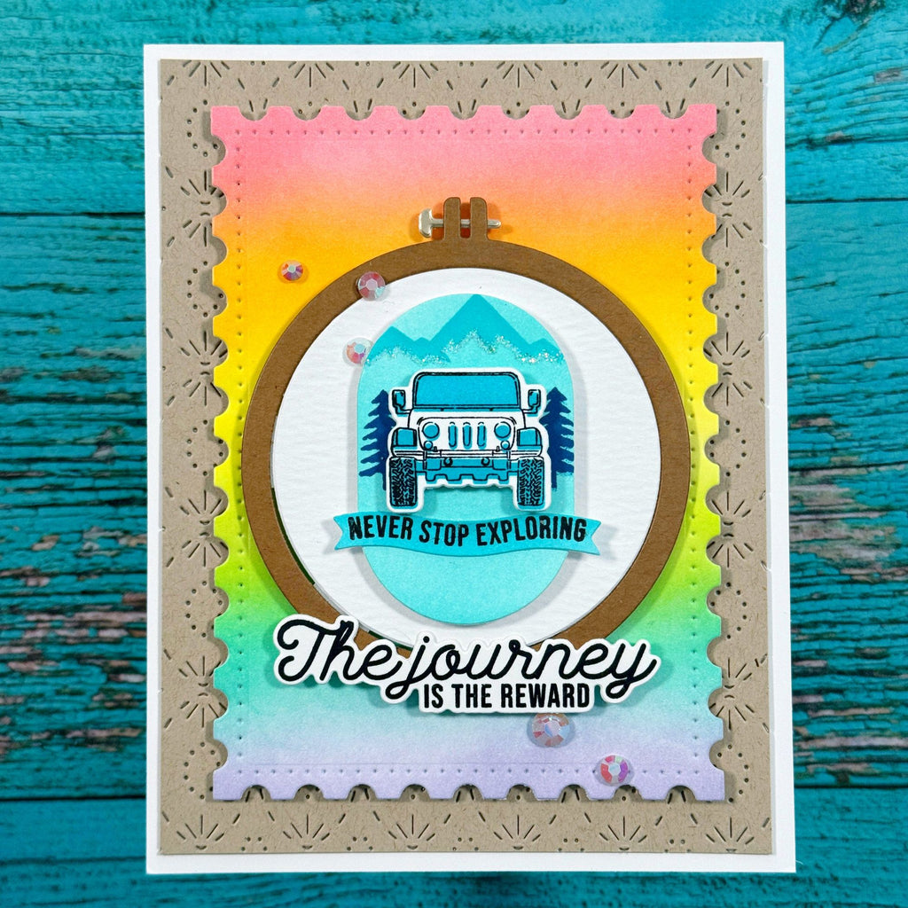 Pinkfresh Studio Mark The Moment Stamps Dies And Stencils Bundle Never Stop Exploring