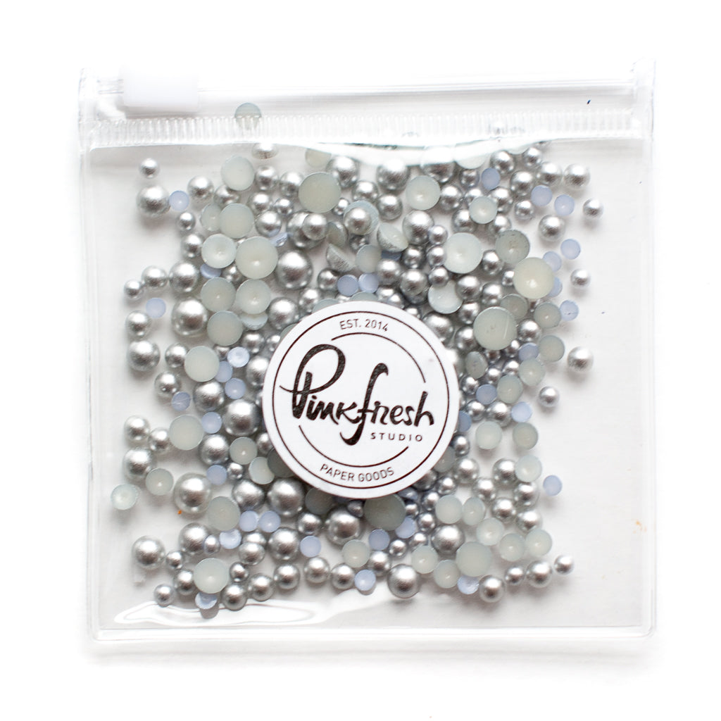 Pinkfresh Studio Matte Silver Metallic Pearl Beads pf085es