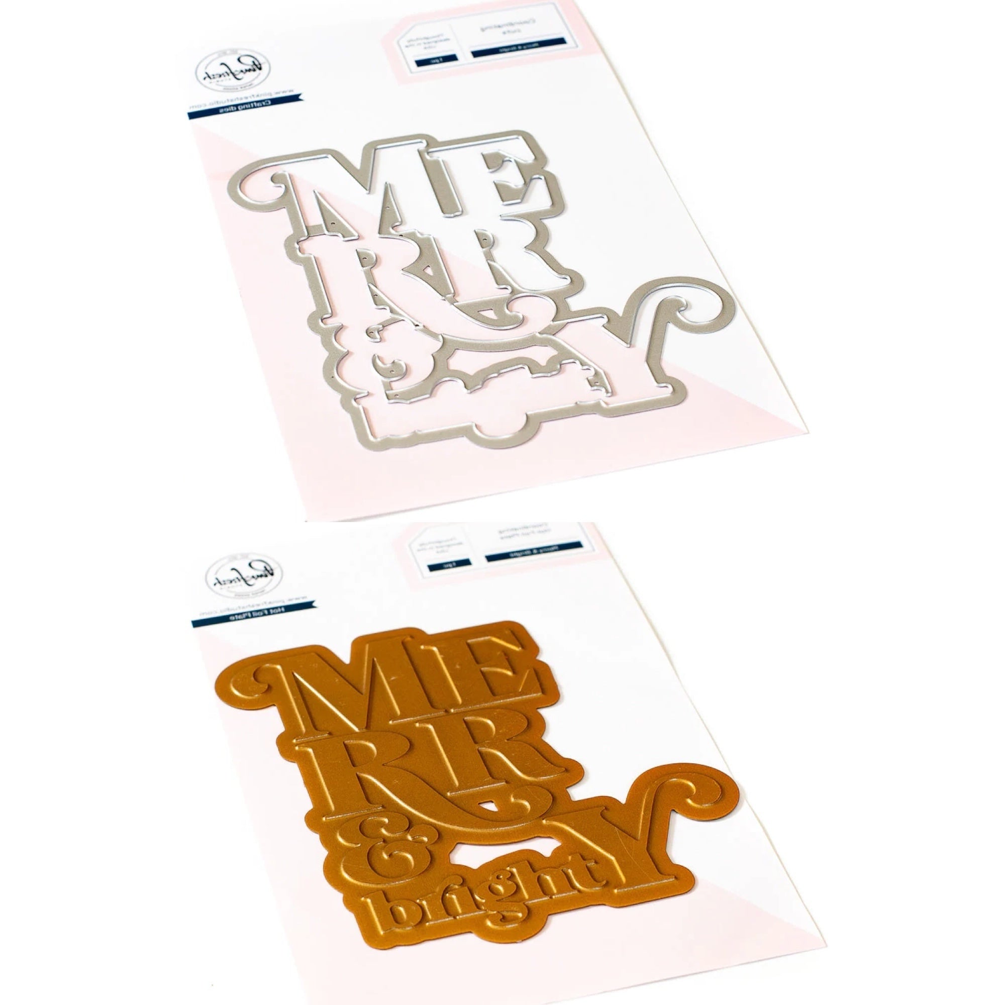 Pinkfresh Studio Merry And Bright Die And Hot Foil Plate Bundle Flipped