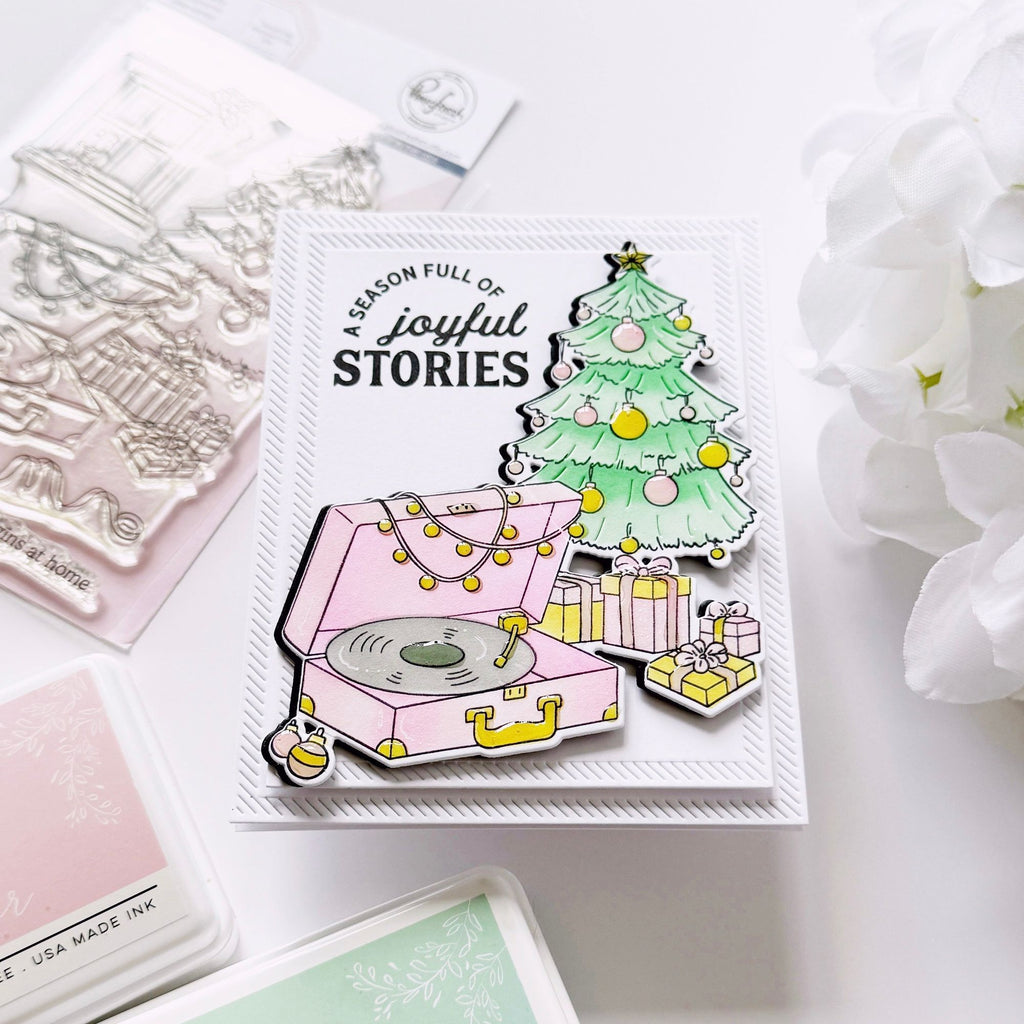 Pinkfresh Studio Merry Melodies Clear Stamps 289925 A Season Full Of Joyful Stories Card