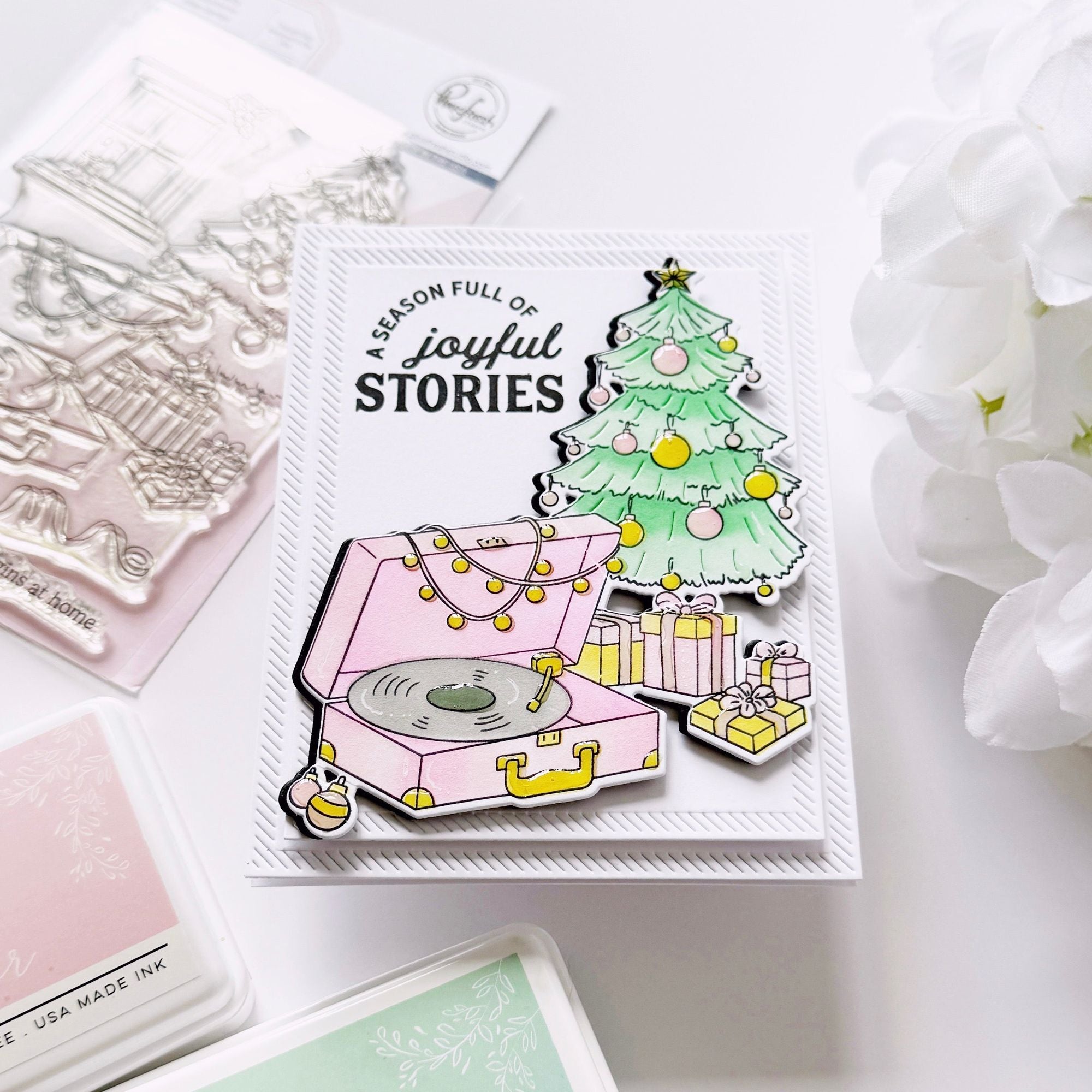 Pinkfresh Studio Merry Melodies Clear Stamps 289925 A Season Full Of Joyful Stories Card