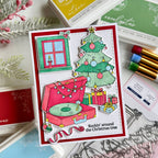 Pinkfresh Studio Merry Melodies Clear Stamps 289925 Christmas Tree Card