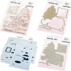 Pinkfresh Studio Merry Melodies Clear Stamps Die Stencils And Press Plate Bundle