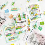 Pinkfresh Studio Message In A Bottle Clear Stamps 282825 Keep Moving Forward Card