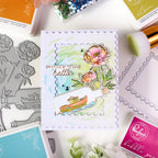 Pinkfresh Studio Message In a Bottle Press Plates 283125 Drifting By To Say Hello Card