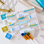 Pinkfresh Studio Message In a Bottle Press Plates 283125 Our Friendship Is Unsinkable Card