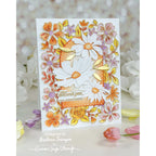 Pinkfresh Studio Mixed Blooms Stencil Set 182522 Floral Thanks Card | color-code:ALT04