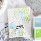 Pinkfresh Studio Moonlit Blooms Cling Stamp 299425 Thinking Of You Card