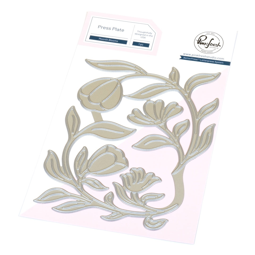 Pinkfresh Studio Moonlit Blooms Press Plate 299725