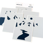 Pinkfresh Studio Mountains Stencils 245824