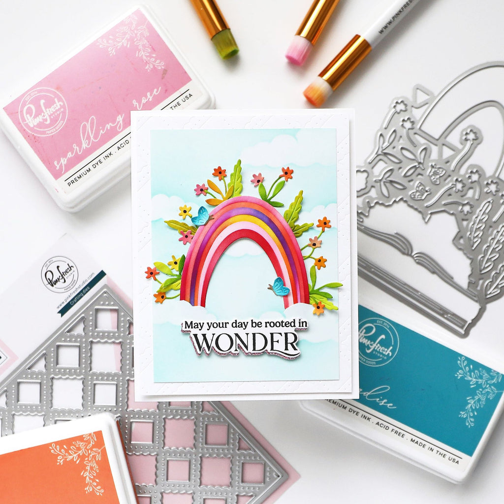 Pinkfresh Studio Nature's Narrative Die 295425 Rooted In Wonder Card