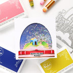Pinkfresh Studio Nature's Narrative Die 295425 Warm Holiday Wishes Card