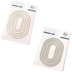 Pinkfresh Studio Nested Elongated Ovals Dies And Press Plate Bundle