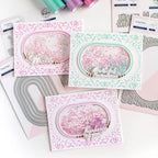 Pinkfresh Studio Nested Elongated Ovals Dies And Press Plate Bundle Shaker Cards