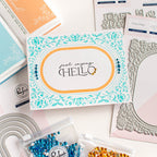 Pinkfresh Studio Nested Elongated Ovals Press Plate pf164es Just Saying Hello